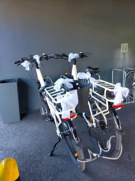 Partons pour le mariage de nos amis en vélo électrique grâce à Le vélo du Pyla