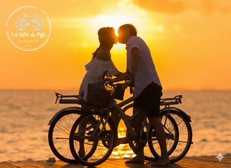 la saint valentin avec les vélos du Pyla à Arcachon
